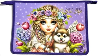 Fresh, teczka-torba zapinana na zamek A4+, Dziewczynka