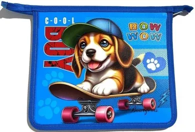 Fresh, teczka-torba zapinana na zamek A5+, Piesek