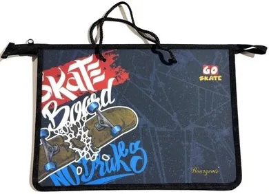 Fresh, teczka-torba zapinana na zamek z rączką A4+, Deskorolka