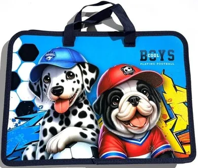 Fresh, teczka-torba zapinana na zamek z rączką A4+, Pieski