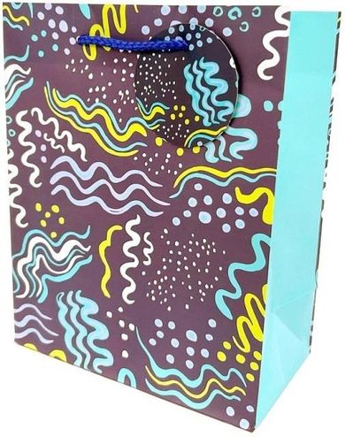 Fresh, torebka prezentowa, matowa, granat, 18-23-10 cm