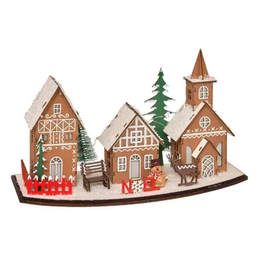 Fééric Lights and Christmas, lampion miasteczko bożonarodzeniowe, LED, 30-15 cm