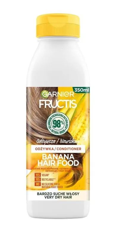 Fructis, Hair Food, Banana, odżywka odżywcza do włosów bardzo suchych, 350 ml