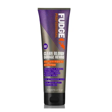 Fudge, Clean Blonde Damage Rewind Violet-Toning Shampoo, szampon regenerujący i tonujący, włosy blond, 250 ml