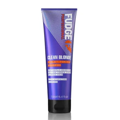 Fudge, Clean Blonde Violet-Toning Shampoo, tonujący szampon do włosów blond, 250 ml