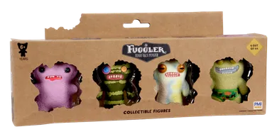 Fuggler, Gaptooth Mcgoo Lilac, Indecisive Monster Green, Munch Munch Tie-Dye, Count Underoo Mcgoo Green, figurki kolekcjonerskie, 4 szt.