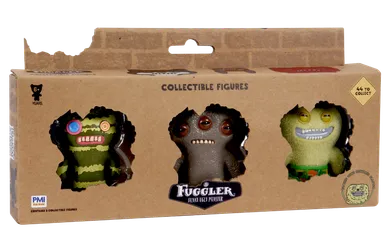 Fuggler, Indecisive Monster Green, Annoyed Alien Brown, Count Underoo Mcgoo Green, figurki kolekcjonerskie, 3 szt.
