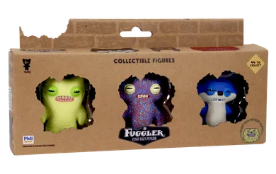 Fuggler, Munch Munch Green, Squidge Purple, Suspicious Fox Blue, figurki kolekcjonerskie, 3 szt.