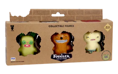 Fuggler, Rabid Rabbit Green, Count Undergoo Mcgoo Orange, Squidge Yellow, figurki kolekcjonerskie, 3 szt.