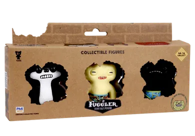 Fuggler, Suspicious Fox Black Chase, Squidge Yellow, Wide Eyed Weirdo Black, figurki kolekcjonerskie, 3 szt.