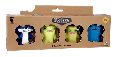 Fuggler, Suspicious Fox Blue, Munch Munch Green, Rabid Rabbit Green, Gaptooth Mcgoo Clue, figurki kolekcjonerskie, 4 szt.