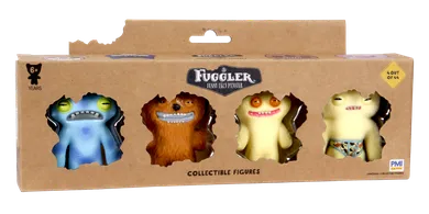 Fuggler, Wide Eyed Weirdo Blue, Count Undergoo Mcgoo Orange, Grin Grin Yellow, Squidge Yellow, figurki kolekcjonerskie, 4 szt.