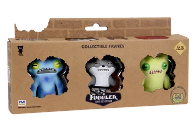 Fuggler, Wide Eyed Weirdo Blue, Sketchy Squirrel Grey, Munch Munch Green, figurki kolekcjonerskie, 3 szt.