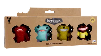 Fuggler, Wide Eyed Weirdo Red, Gaptooth Mcgoo Bluem, Count Undergoo Mcgoo Green, Grin Grin Brown, figurki kolekcjonerskie, 4 szt.