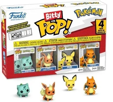 Funko Bitty Pop! Games: Pokemon, Bulbasaur, mini figurki kolekcjonerskie, 4 szt.