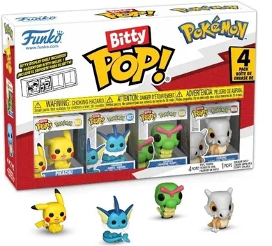 Funko Bitty Pop! Games: Pokemon, Pikachu, mini figurki kolekcjonerskie, 4 szt.