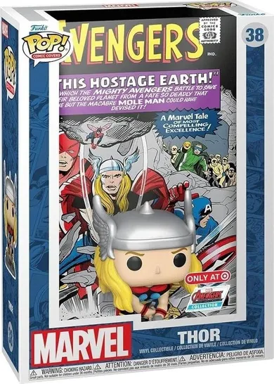 Funko Pop! Comic Covers: Marvel, The Avengers, Thor, figurka kolekcjonerska z plakatem