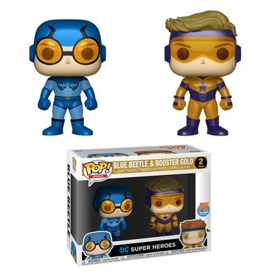 Funko Pop DC 2 Pack, Blue Beetle & Booster Gold Metallic, figurka winylowa