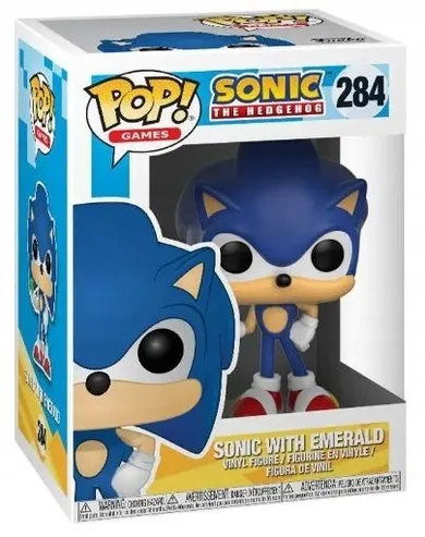 Funko Pop! Games: Sonic the Hedgehog, Sonic z Emeraldem, figurka kolekcjonerska