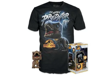 Funko Pop! Jurassic World: T-Shirt, rozmiar S + T-Rex, figurka kolekcjonerska