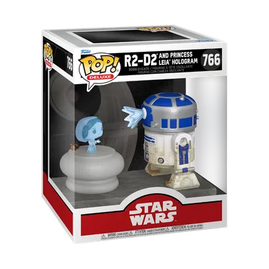 Funko Pop! Star Wars Deluxe: R2-D2 z hologramem Lei, figurka kolekcjonerska