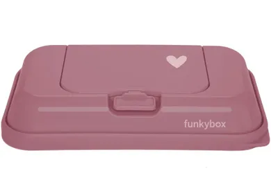 Funkybox, To Go, Punch Pink Little Heart, pojemnik na chusteczki, różowy