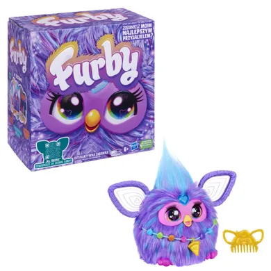 Furby, fioletowy, pluszowa zabawka elektroniczna