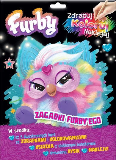 Furby. Zagadki Furby'ego. Zdrapuj, koloruj, naklejaj