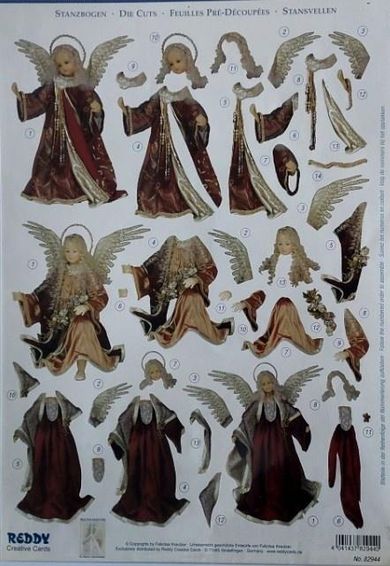 Galeria Hobby, arkusz do techniki 3D, sztancowany, A4, 29,7-21 cm