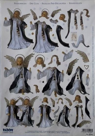 Galeria Hobby, arkusz do techniki 3D, sztancowany, A4, 29,7-21 cm