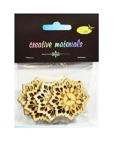 Galeria Hobby, drewniane elementy w kształcie zegara, 4,5 cm, 5 szt.