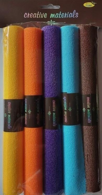 Galeria Hobby, Foliella, papier flokowany, 130g, 25-35 cm, 5 kolorów