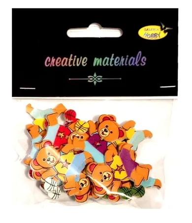 Galeria Hobby, guziki ozdobne, Misie, 30 mm, 15 szt.