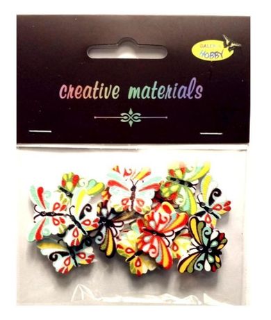 Galeria Hobby, guziki ozdobne, Motyle 3, 24-17 mm, 15 szt.