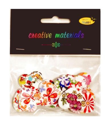 Galeria Hobby, guziki ozdobne, Serca, 25 mm, 15 szt.