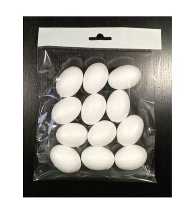 Galeria Hobby, Jajo styropianowe, 45mm, 12 szt.