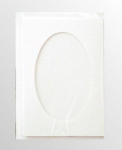 Galeria Hobby, karta passepartout + koperta, białe, 5 szt.