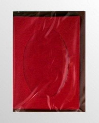 Galeria Hobby, karta passepartout + koperta, bordowa, 5 szt.