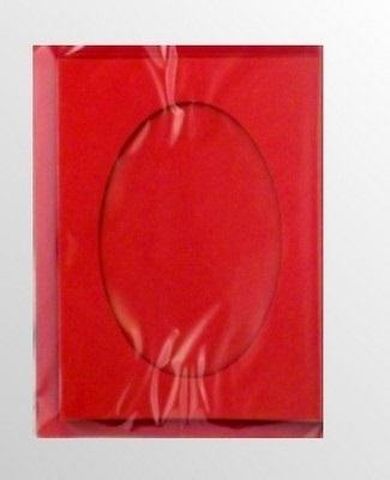Galeria Hobby, karta passepartout + koperta, czerwona, 5 szt.