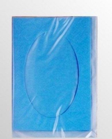 Galeria Hobby, karta passepartout + koperta, jasnoniebieska, 5 szt.