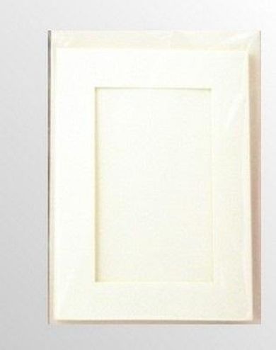 Galeria Hobby, karta passepartout + koperta, perłowo-białe, 5 szt.