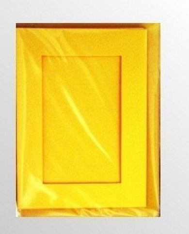 Galeria Hobby, karta passepartout + koperta, żółta, 5 szt.