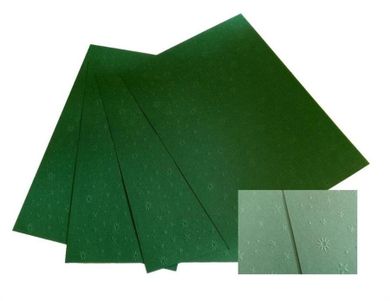 Galeria Hobby, karton wytłaczany, gwiazdy, zielony, 220g, 25-35 cm, 5 arkuszy