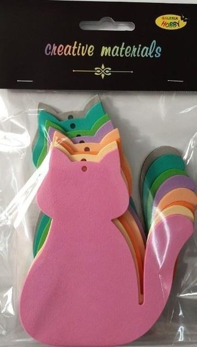 Galeria Hobby, koty z pianki, 9-11 cm, 8 szt.