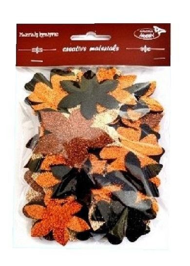 Galeria Hobby, kwiatki brokatowe, 60 szt.