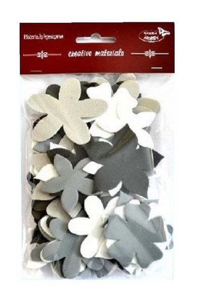 Galeria Hobby, kwiatki, czarno-szaro-białe, 60 szt.