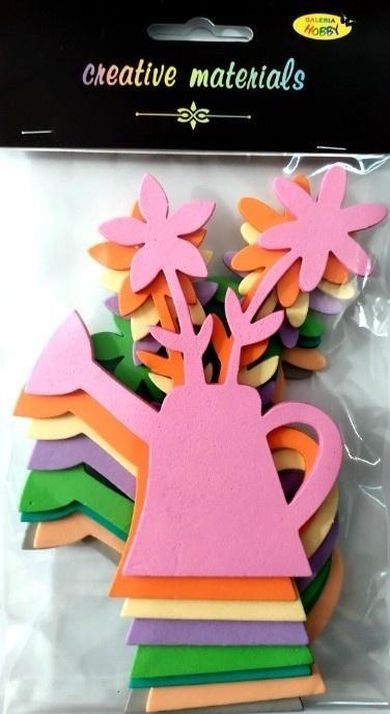 Galeria Hobby, kwiatki w konewce z pianki, 9,5-12 cm, 8 szt.