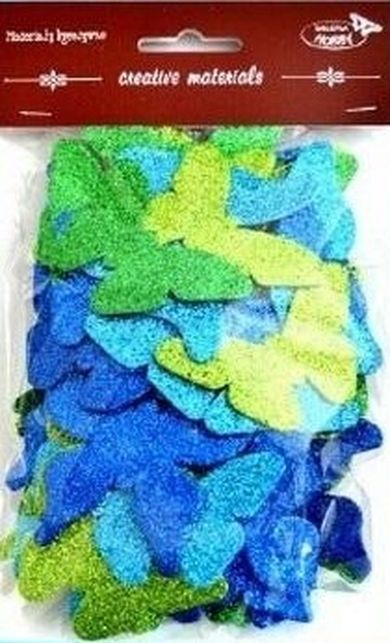 Galeria Hobby, motyle brokatowe, 52 szt.