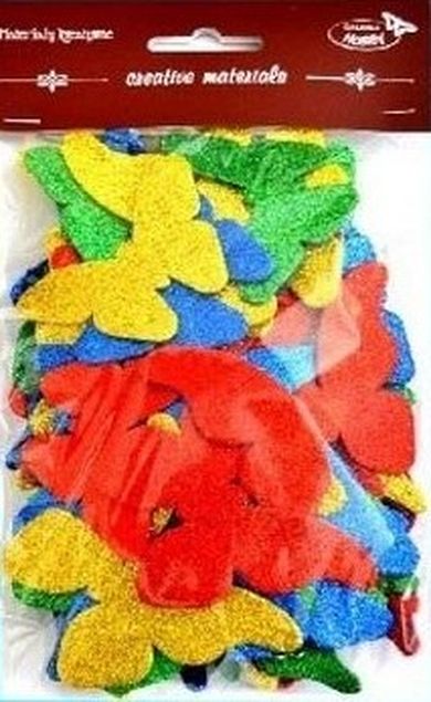 Galeria Hobby, motyle brokatowe, 52 szt.