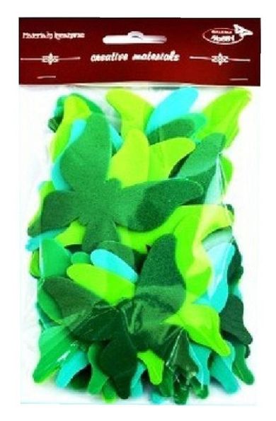 Galeria Hobby, motyle, tonacja zielona, 52 szt.